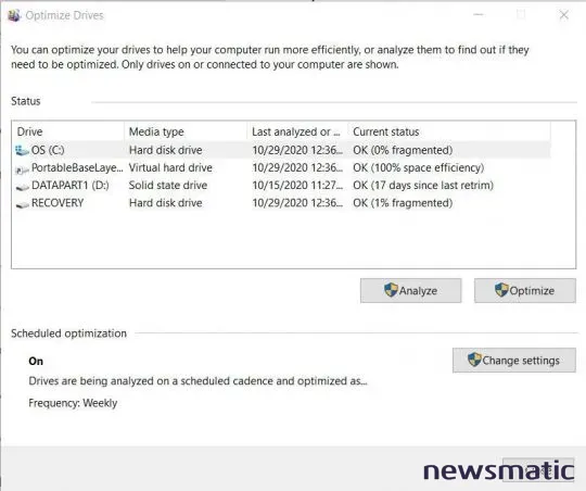 Cómo optimizar el rendimiento de los discos duros en Windows 10 - Software | Imagen 1 Newsmatic