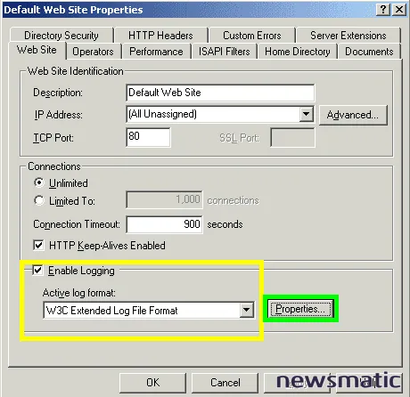 Opciones de registro de actividad del usuario en servidores web Microsoft IIS - Centros de Datos | Imagen 1 Newsmatic