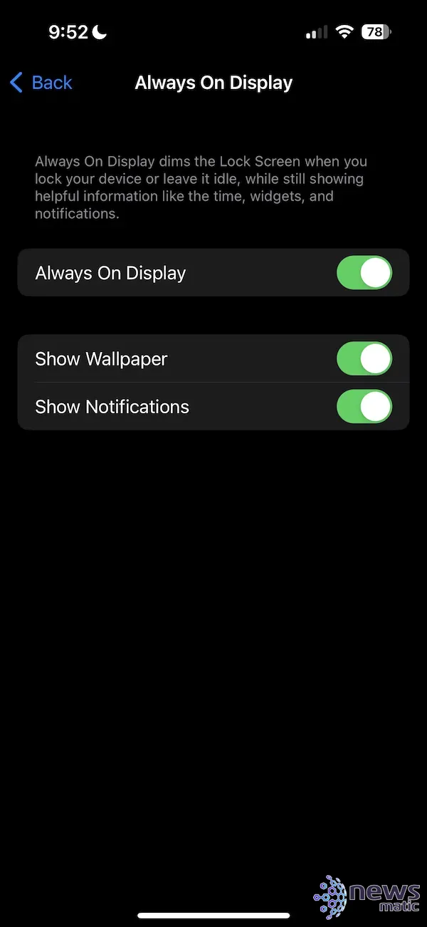 Cómo personalizar la pantalla siempre encendida de tu iPhone 14 - Móvil | Imagen 2 Newsmatic