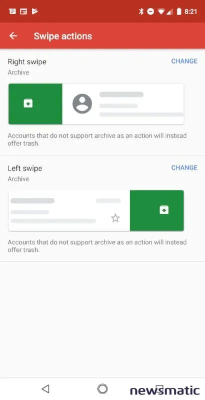 Cómo personalizar las acciones de deslizamiento en la aplicación Gmail - Software | Imagen 2 Newsmatic