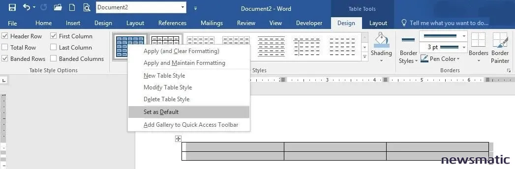 Cómo cambiar el estilo predeterminado de las tablas en Word y usar Quick Tables - Software | Imagen 3 Newsmatic