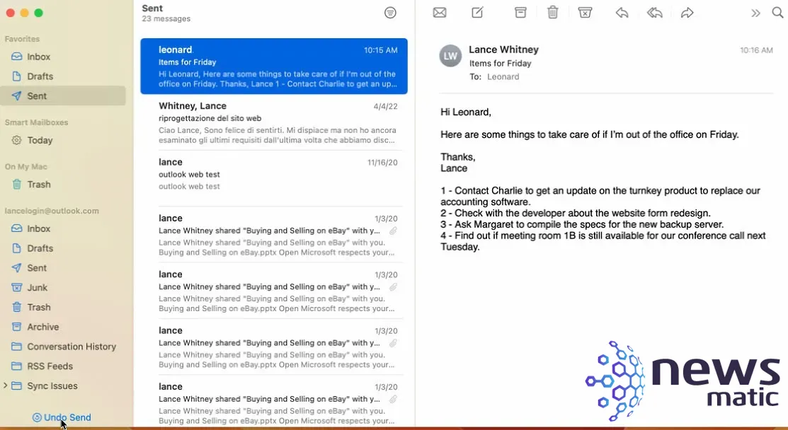 Cómo programar y cancelar el envío de correos electrónicos en macOS Ventura - Móvil | Imagen 7 Newsmatic