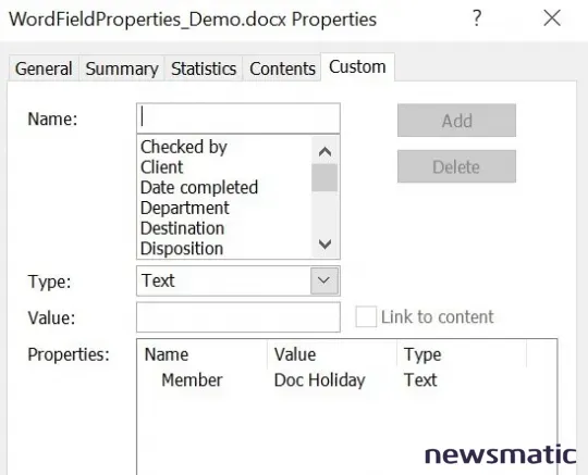 Cómo usar las propiedades del documento de Word para repetir contenido - Software | Imagen 3 Newsmatic