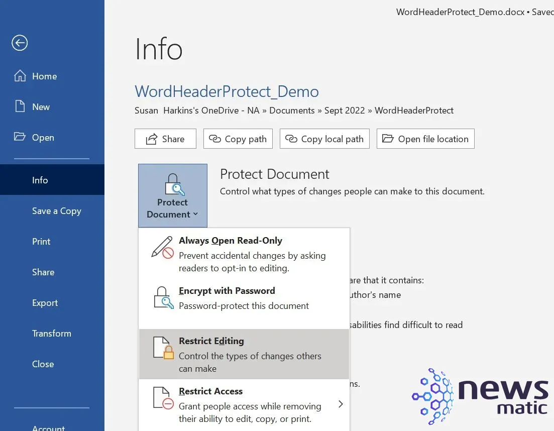 Cómo proteger el encabezado y pie de página en Microsoft Word sin proteger el cuerpo del documento - Software | Imagen 4 Newsmatic