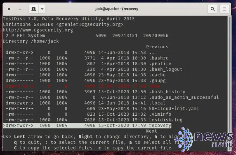 Cómo recuperar archivos eliminados en un servidor Linux usando TestDisk - Seguridad | Imagen 8 Newsmatic