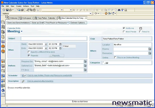 Cómo acceder y utilizar el calendario en Lotus Notes - Software | Imagen 6 Newsmatic