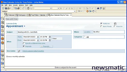 Cómo acceder y utilizar el calendario en Lotus Notes - Software | Imagen 8 Newsmatic