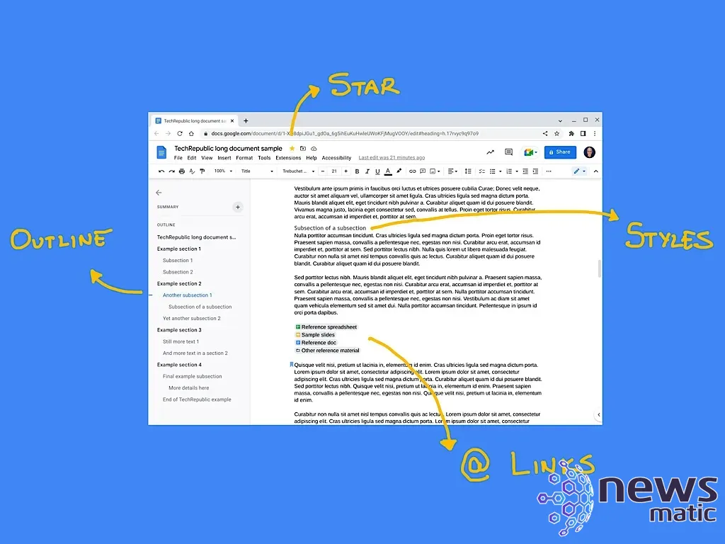 Cómo organizar y colaborar en documentos largos de Google Docs - Software | Imagen 1 Newsmatic