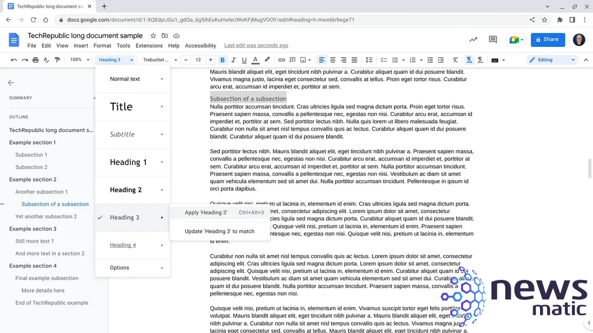 Cómo organizar y colaborar en documentos largos de Google Docs - Software | Imagen 3 Newsmatic