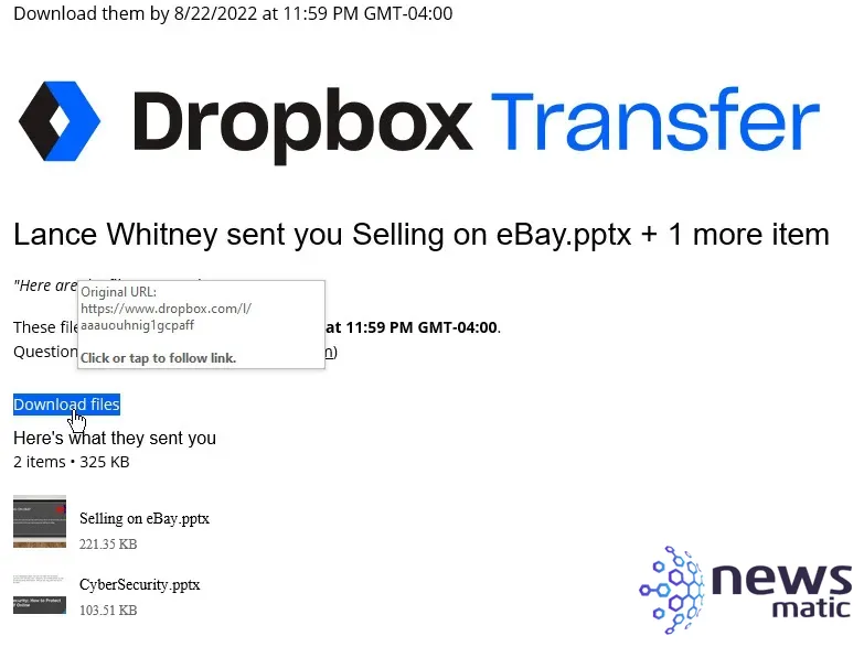 Comparte archivos de forma segura con Dropbox Transfer: la mejor opción para colaborar - Seguridad | Imagen 8 Newsmatic