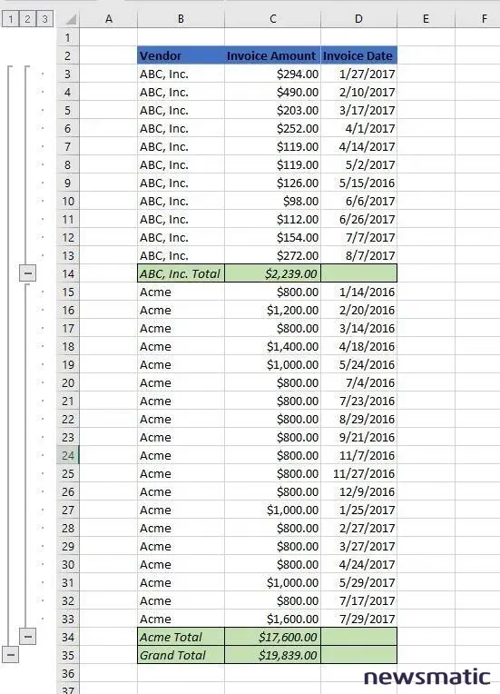 Cómo resaltar las filas de subtotal en Excel con formato condicional - Software | Imagen 7 Newsmatic