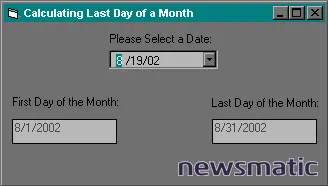 Cómo calcular el último día del mes en Visual Basic - Desarrollo | Imagen 2 Newsmatic