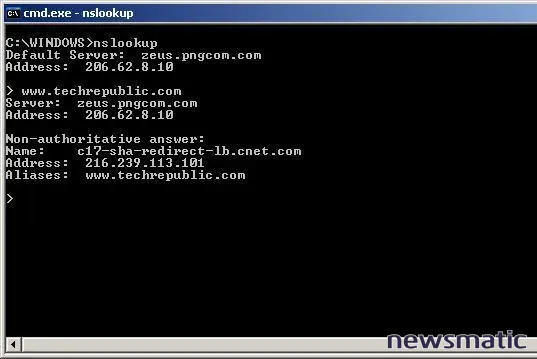 Cómo utilizar nslookup para probar y solucionar problemas de resolución de DNS en Windows - Desarrollo | Imagen 1 Newsmatic